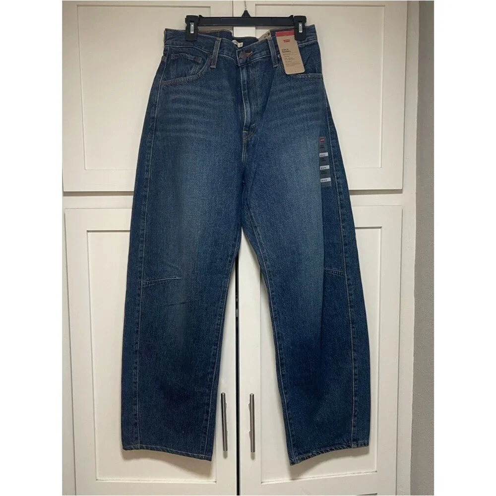 Levi’s Barrel Cinch Jeans in New Shades Dark Wash sz 32x31 NWT - Picture 7 of 11